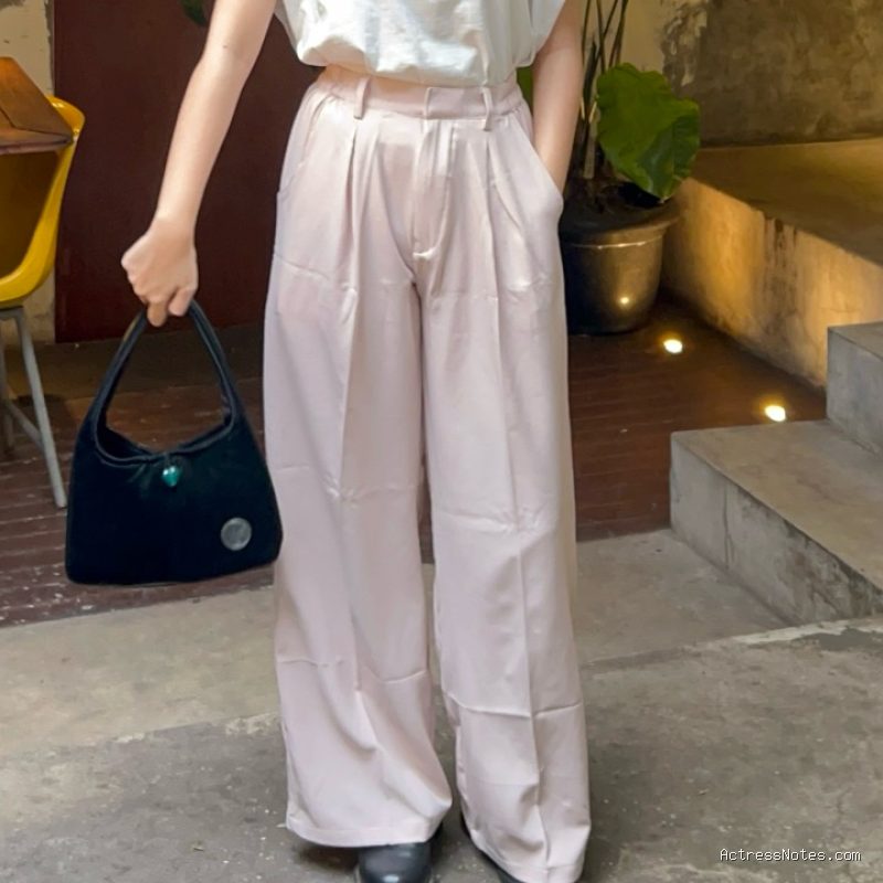 Dupe Celana Kain High Waist Wide Leg Han Hyo Joo di Moving Versi Murah