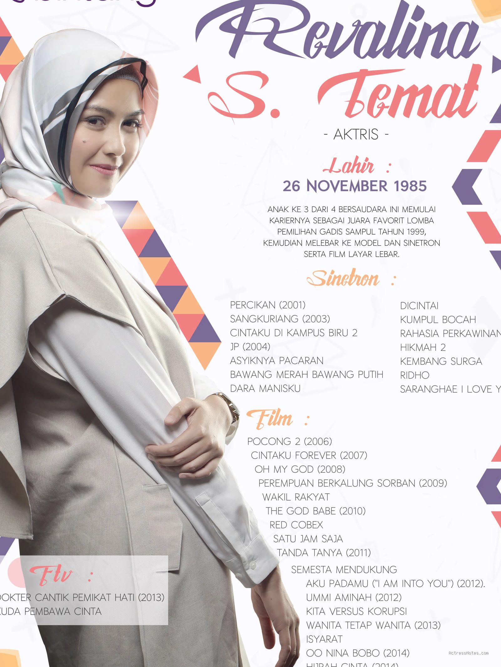 Photo by fimela.com - Profil dan Biodata Revalina S Temat: Karier Film Religi hingga FTV
