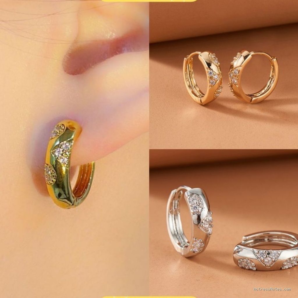 Pilihan Anting Lingkaran Emas Tipis Aksesori Wajib Wanita Modern K-Drama