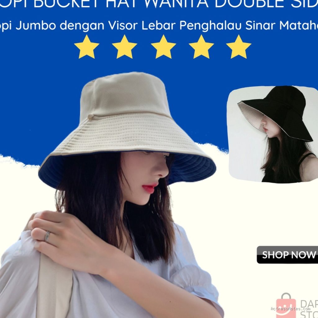 Photo by shopee.co.id - Pilihan Topi Ember Bucket Hat Santai Penyamar Diri Aktris Saat Liburan