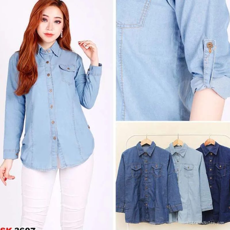 Rekomendasi Kemeja Denim Kasual Terinspirasi Gaya Santai Aktris di Akhir Pekan